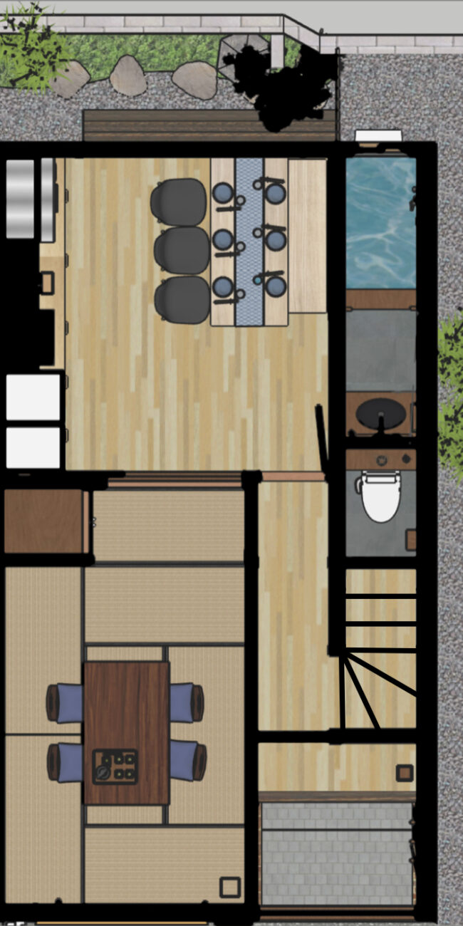 Toji Kiiroi 1F floor